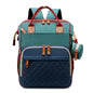 Mochila para mamá con cuna plegable