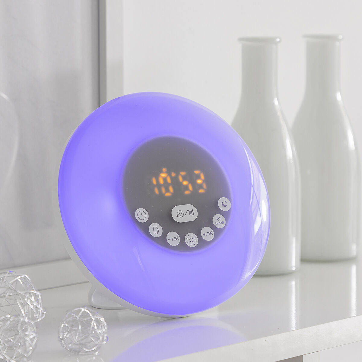 Despertador Amanecer Recargable con Altavoz Sunrilk InnovaGoods