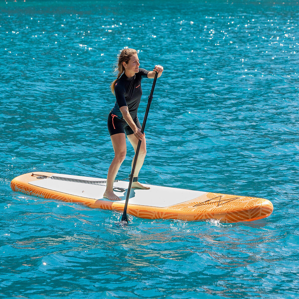 Tabla de Paddle Surf Hinchable 2 en 1 con Asiento y Accesorios Siros InnovaGoods 10'5" 320 cm