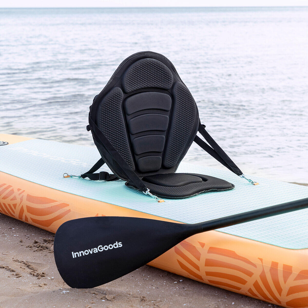 Tabla de Paddle Surf Hinchable 2 en 1 con Asiento y Accesorios Siros InnovaGoods 10'5" 320 cm